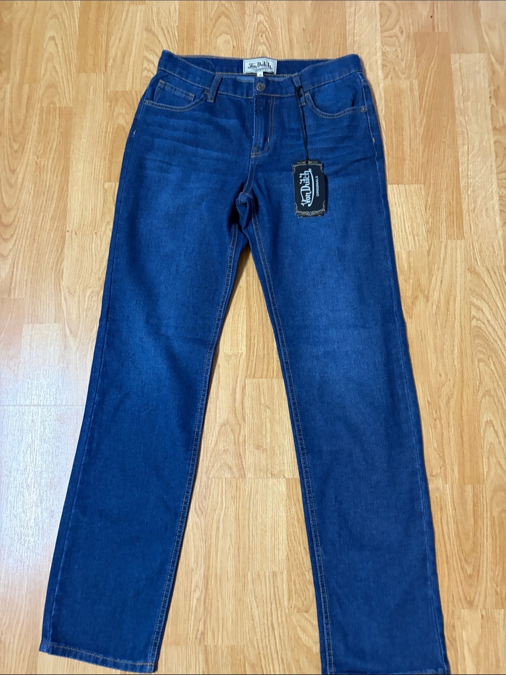Von Dutch Kids Dark Blue Straight-Leg Jeans